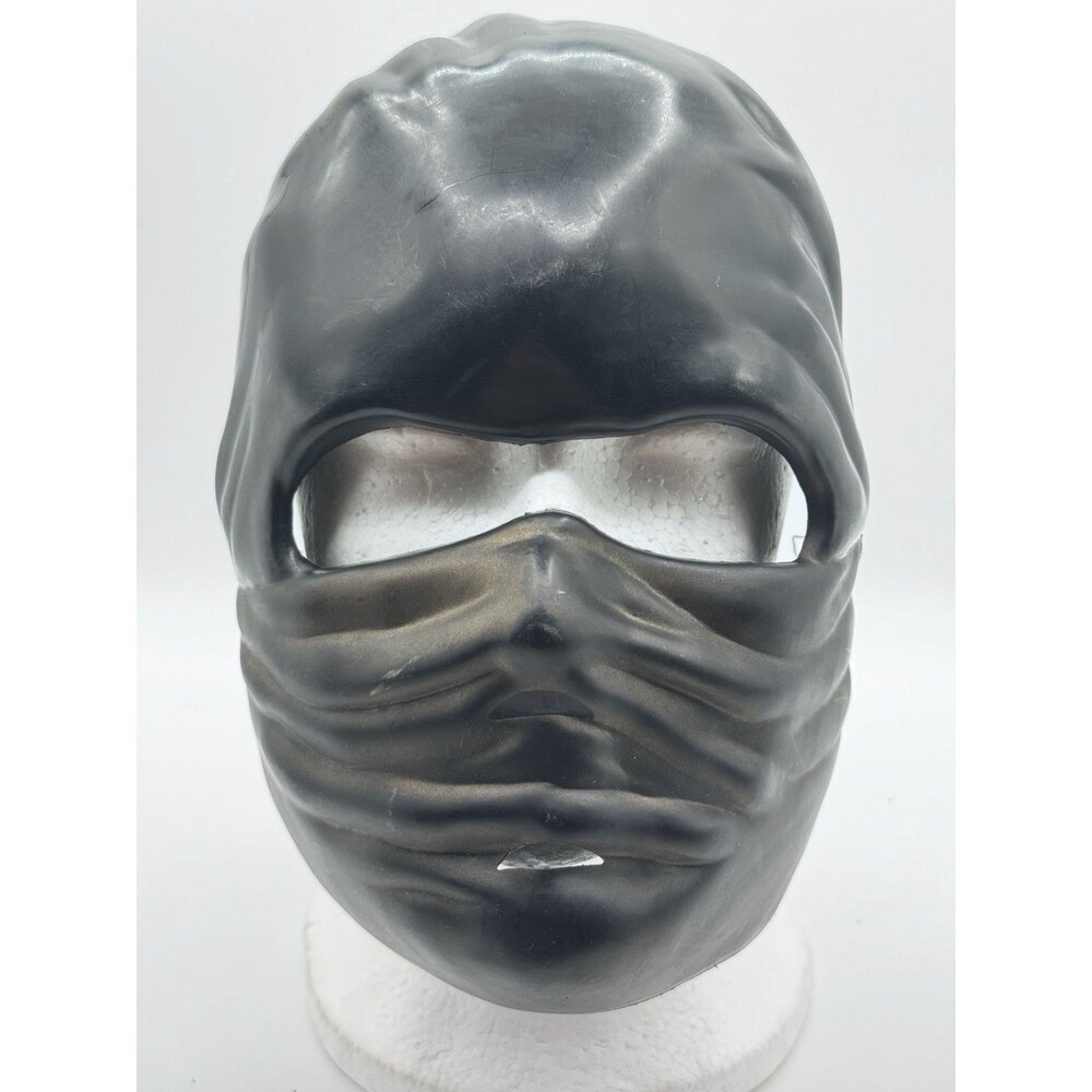 Halloween Costume Ninja Black Face Mask Rubie Hard Plastic Teen Adult